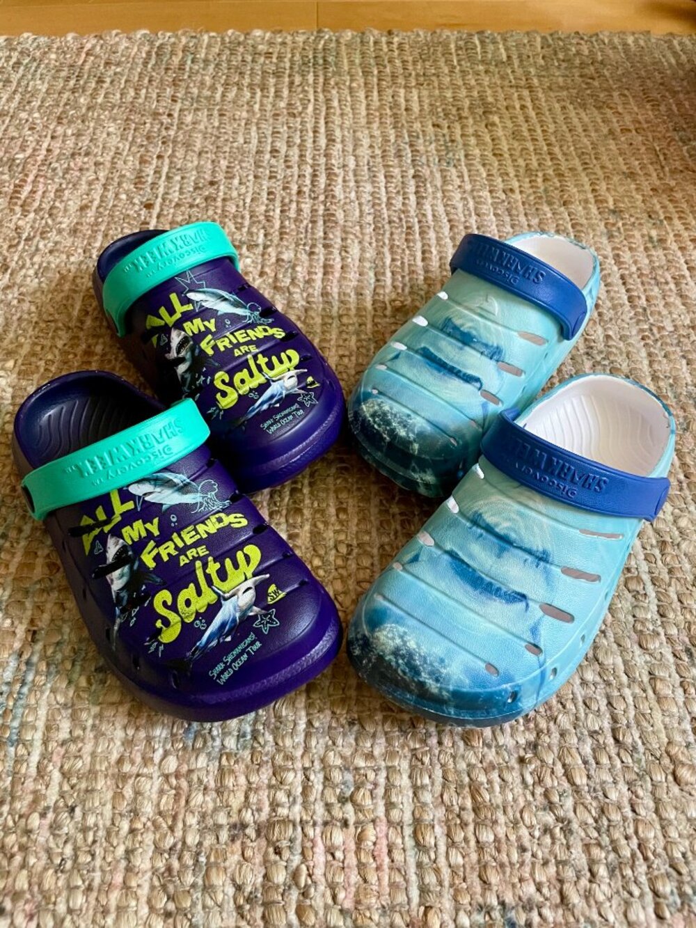 Kids Rugged Shark x Discovery Shark Week Molded EVA Clogs 2 Pair Lot 13 NWOT